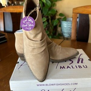 Blowfish Seren Vegan Booties Color: Cashew Prospector Size 8